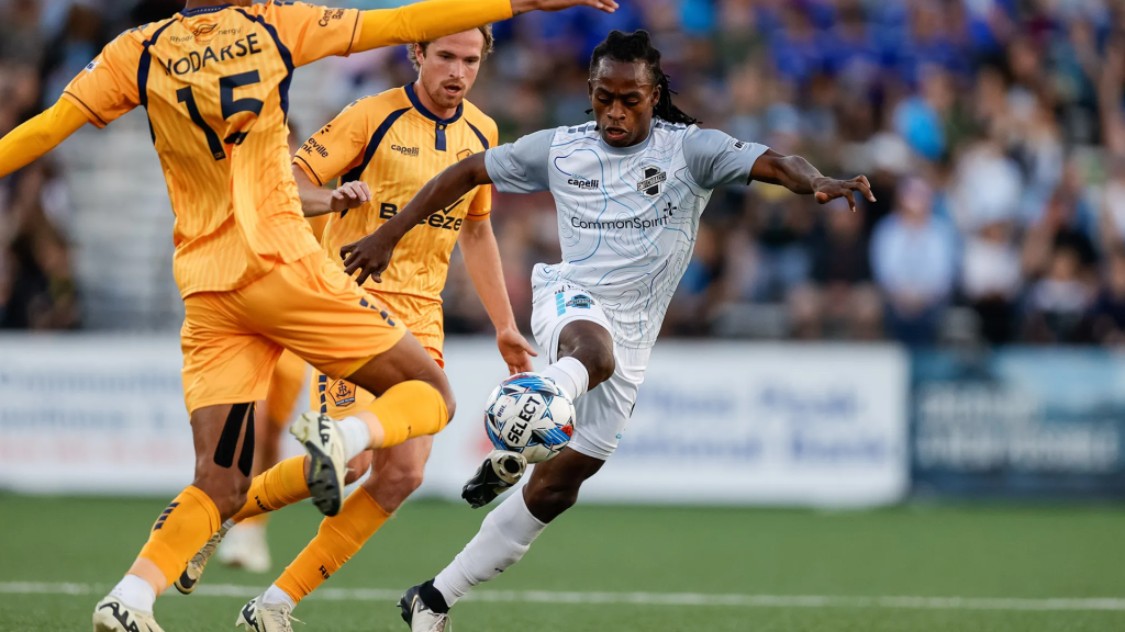 Ronaldo Damus, of the Sweden's GIF Sundsvall, plays on the pitch, while gearing up for his loan season with Birmingham Legion FC in 2025