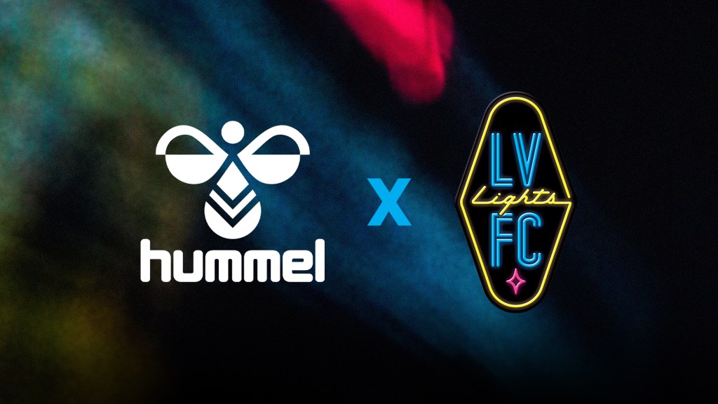 Las Vegas Lights and hummel logo lockup