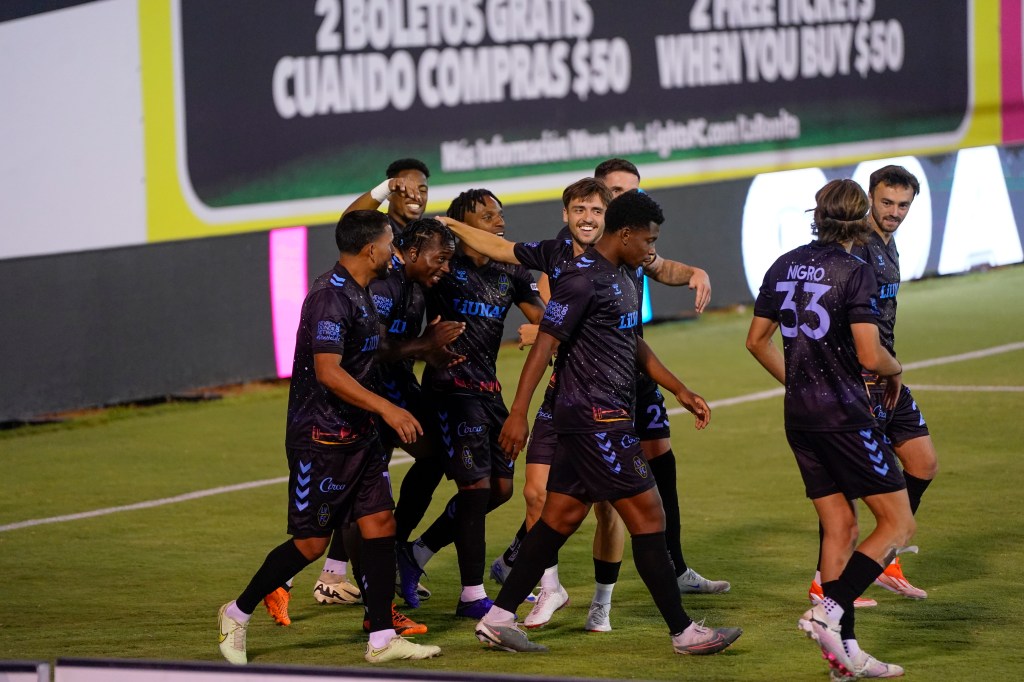 Las Vegas Lights goal celebration