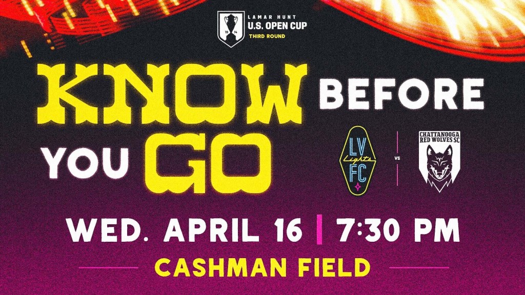 All the info you need before the Las Vegas Lights vs Chattanooga Red Wolves match at Cashman Field