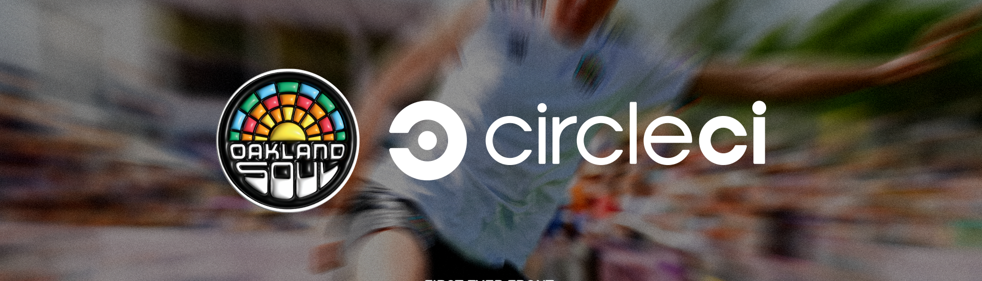 Graphic with a logo lock up of Oakland Soul SC and Circle Ci.