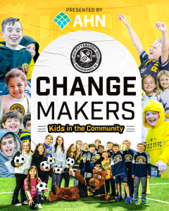 Picture of kids who are going to be recognized for the differences they are making in the community by the Pittsburgh Riverhounds
