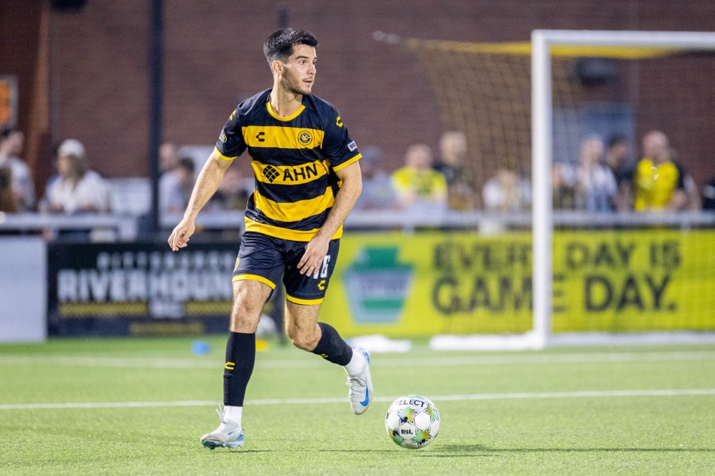 Pittsburgh Riverhounds defender Beto Ydrach was named to the USL Championship Team of the Week for Week 4 after his performance in the team's 2-0 win over Birmingham Legion FC on March 29, 2025, at Highmark Stadium in Pittsburgh. (Photo: Chris Cowger/Riverhounds SC)