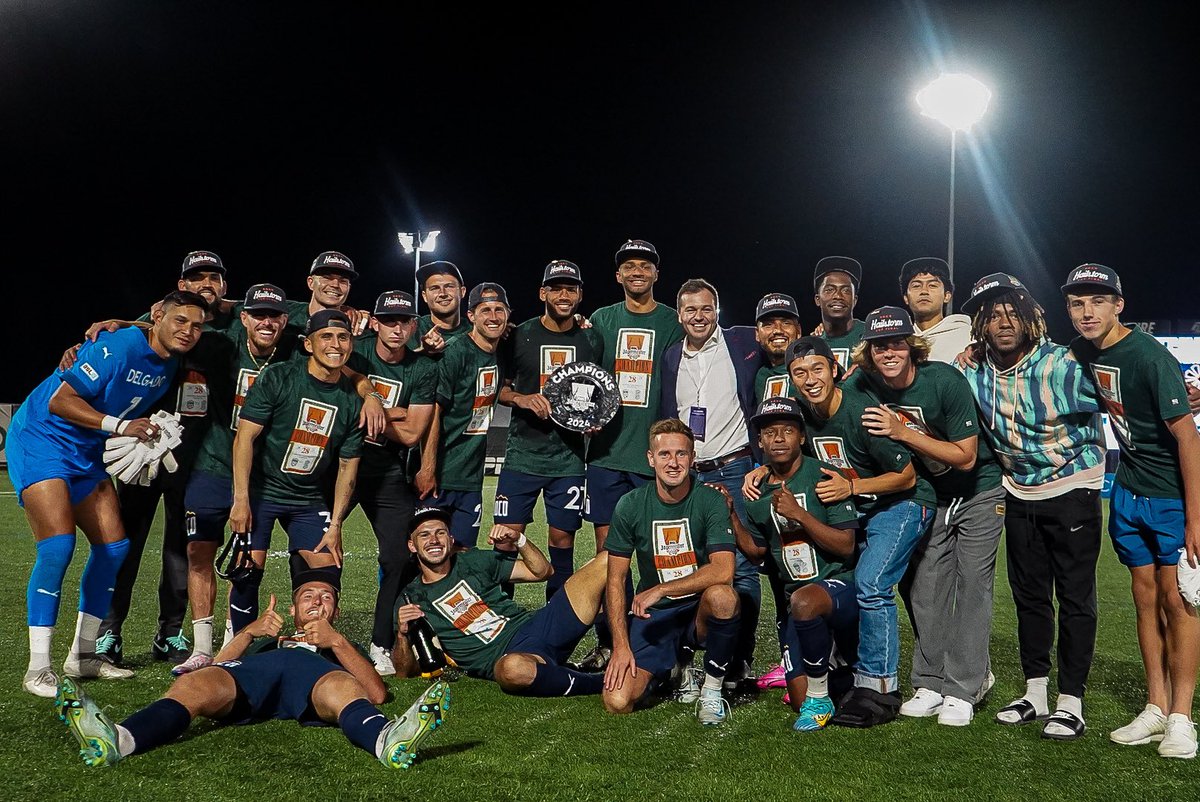 The Northern Colorado Hailstorm celebrate after winning the 2024 USL Jägermeister Cup. This year, the Pittsburgh Riverhounds will compete in the competition for the first time. (Photo credit: Northern Colorado Hailstorm)