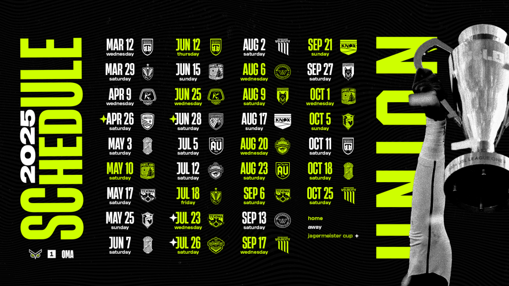 Union Omaha's 2025 Schedule